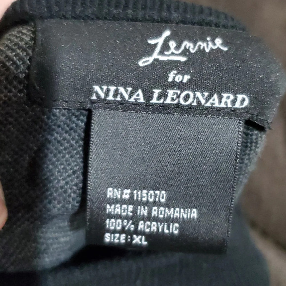 Lennie for Nina Leonard knit dress w attached fringe vest new with tags - Picture 9 of 9